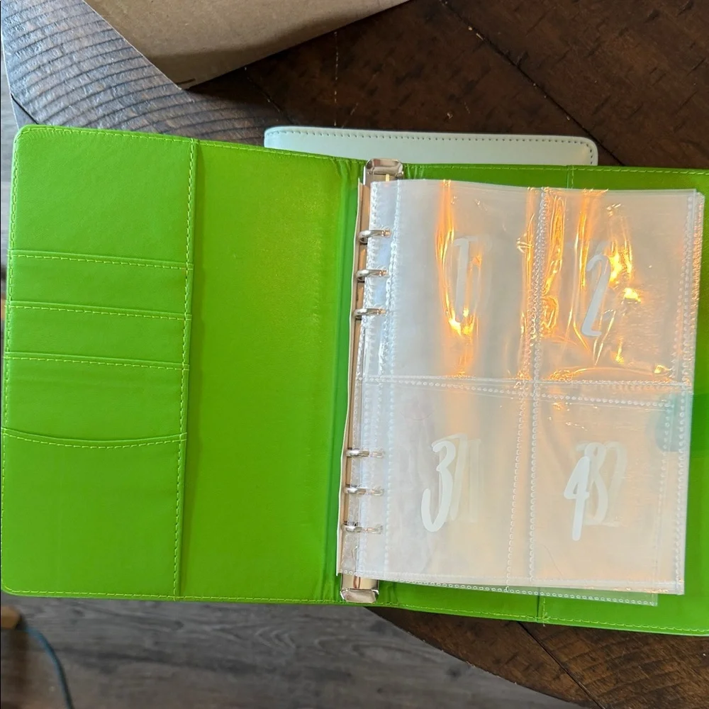 (2) 100 Envelope Savings Challenge Binder - Green & Blue